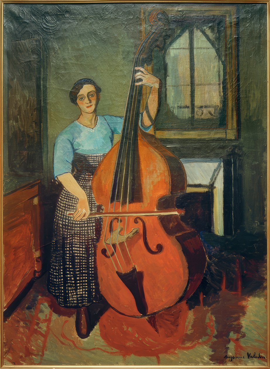 Donna con contrabbasso da Marie Clementine (Suzanne) Valadon
