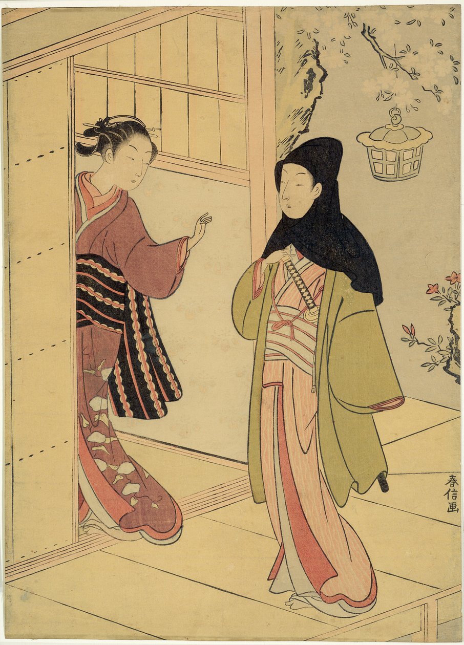 Una Visita Serale (Una Parodia di Junidan Soshi) da Suzuki Harunobu