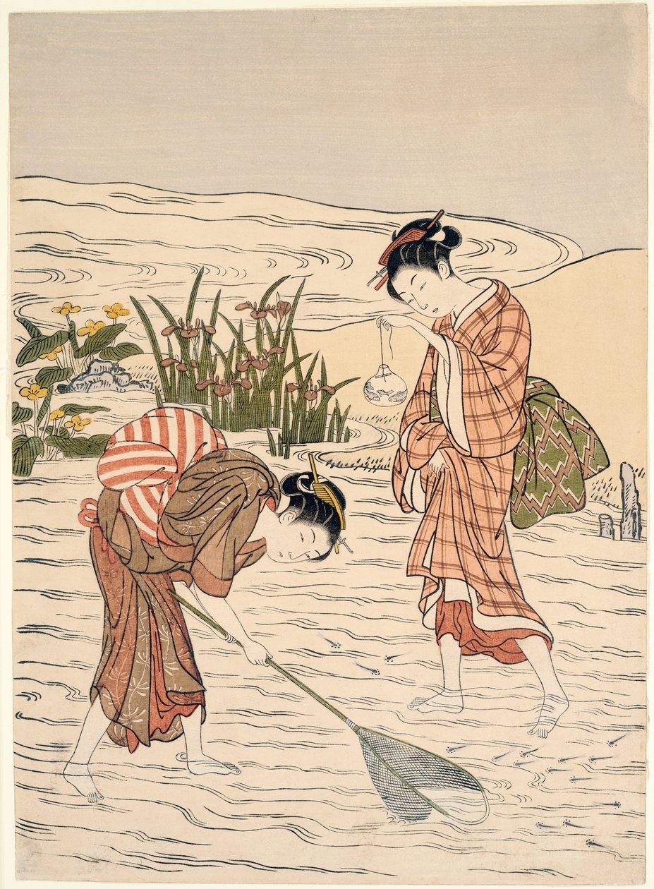 Pesca in acque basse da Suzuki Harunobu