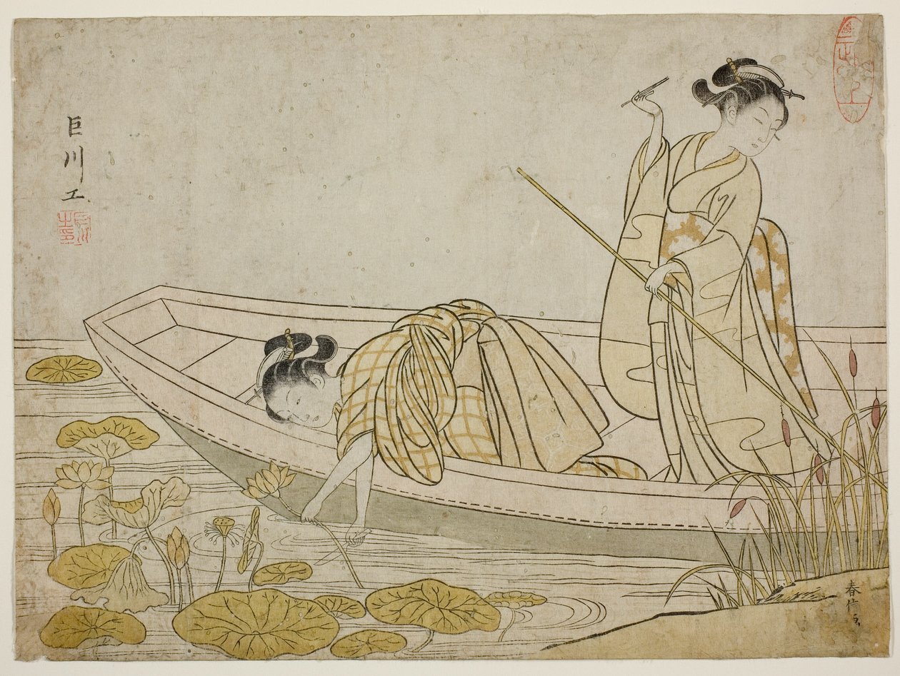 Raccolta di fiori di loto da Suzuki Harunobu