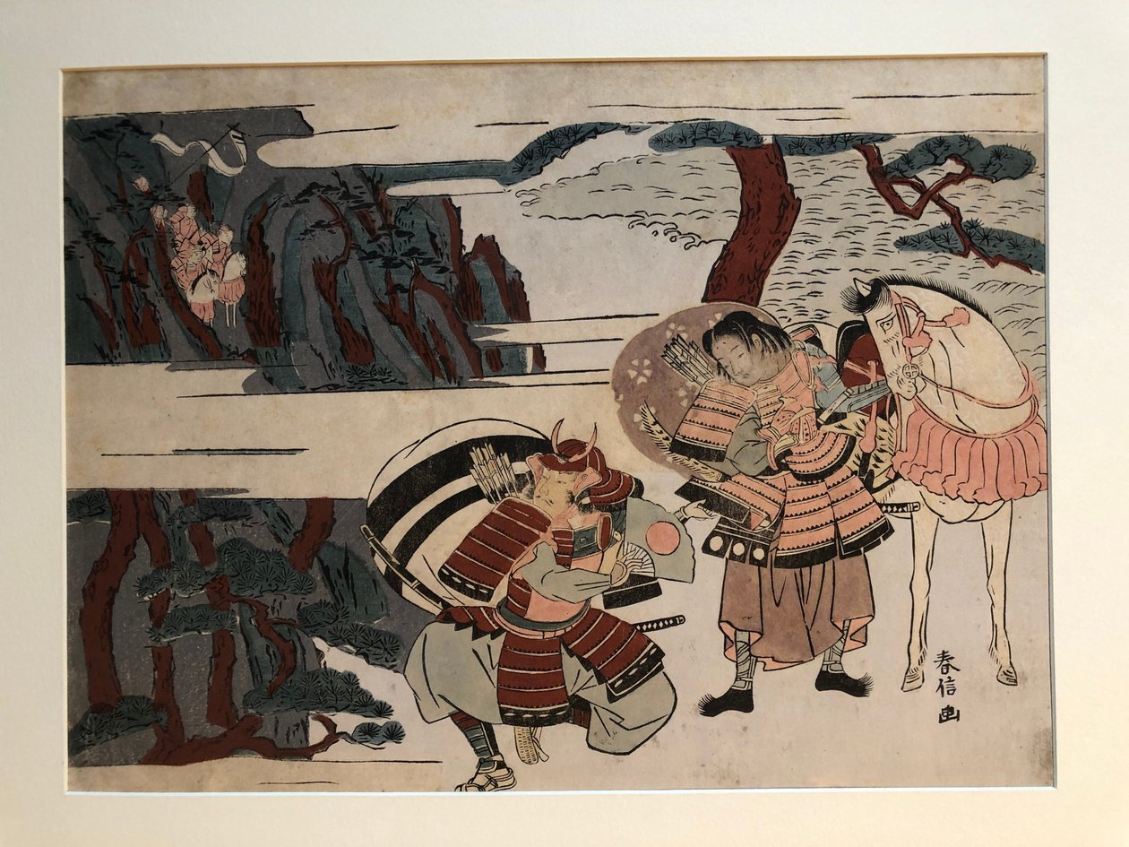 Kumagai Naozane cattura Taira no Atsumori a Ichi-no-tani da Suzuki Harunobu