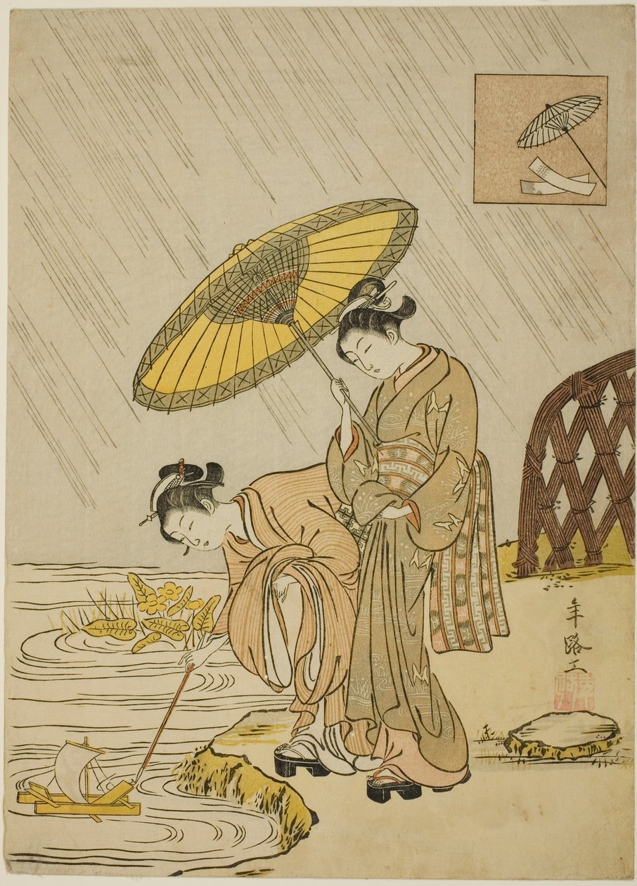 Ono no Komachi che Prega per la Pioggia da Suzuki Harunobu