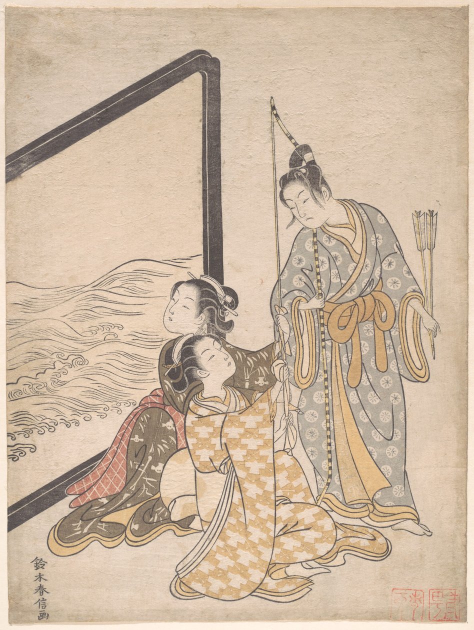 Parodia di Minamoto no Tametomo da Suzuki Harunobu