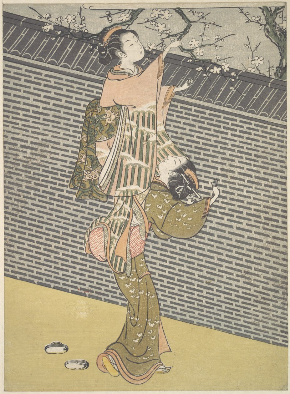 Cogliere un ramo dal susino di un vicino da Suzuki Harunobu