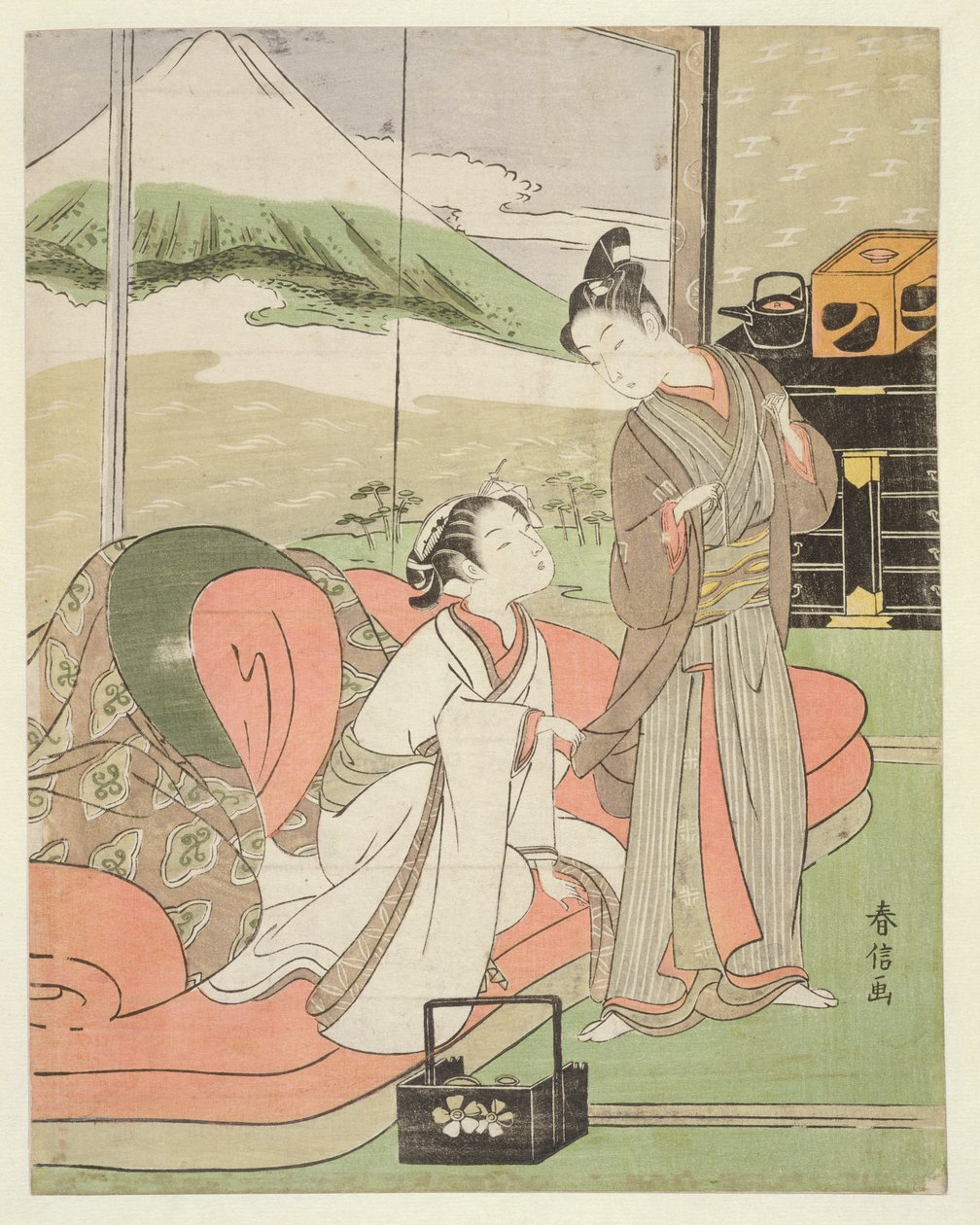 Amante che si congeda da una cortigiana, c.1768-9 da Suzuki Harunobu