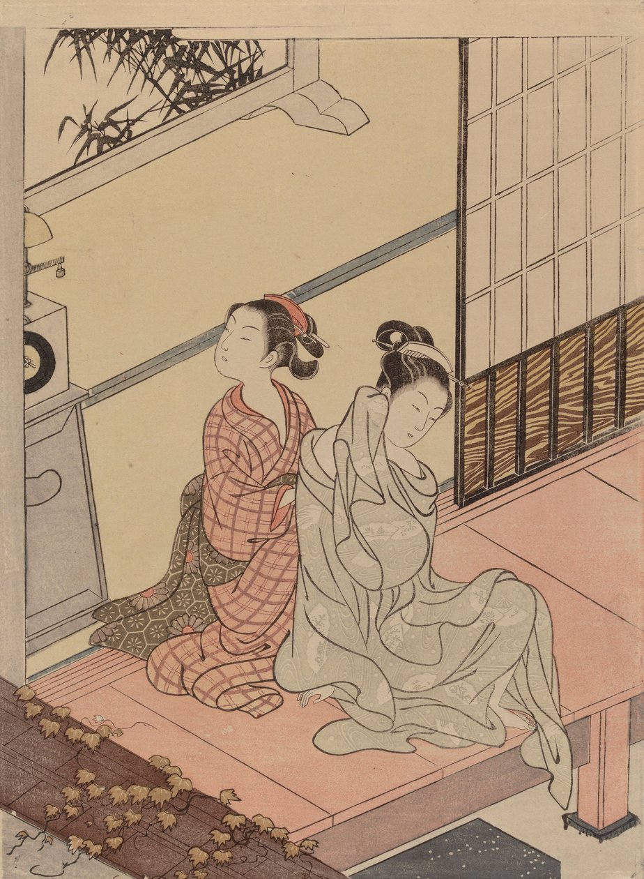 Le ore del coprifuoco, dalla serie Otto vedute di salotto da Suzuki Harunobu