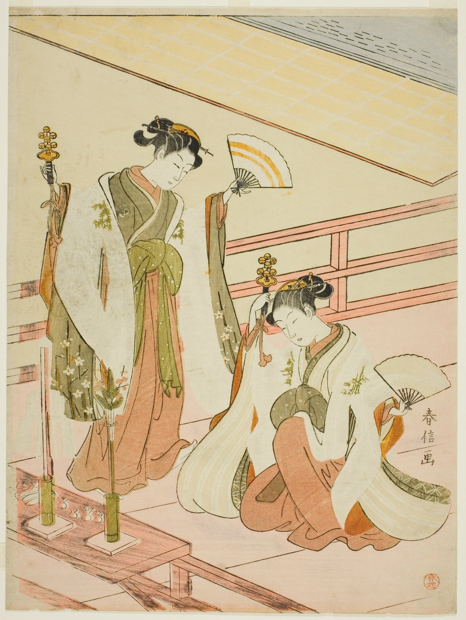 La Danza delle Sacerdotesse Ohatsu e Onami da Suzuki Harunobu