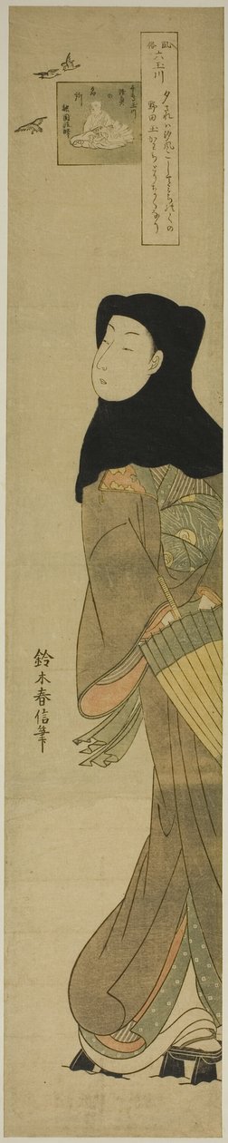 Il fiume dei gioielli dei piviere (Chidori no Tamagawa), dalla serie "Sei fiumi gioiello nei costumi popolari (Fuzoku Mu Tamagawa)" da Suzuki Harunobu