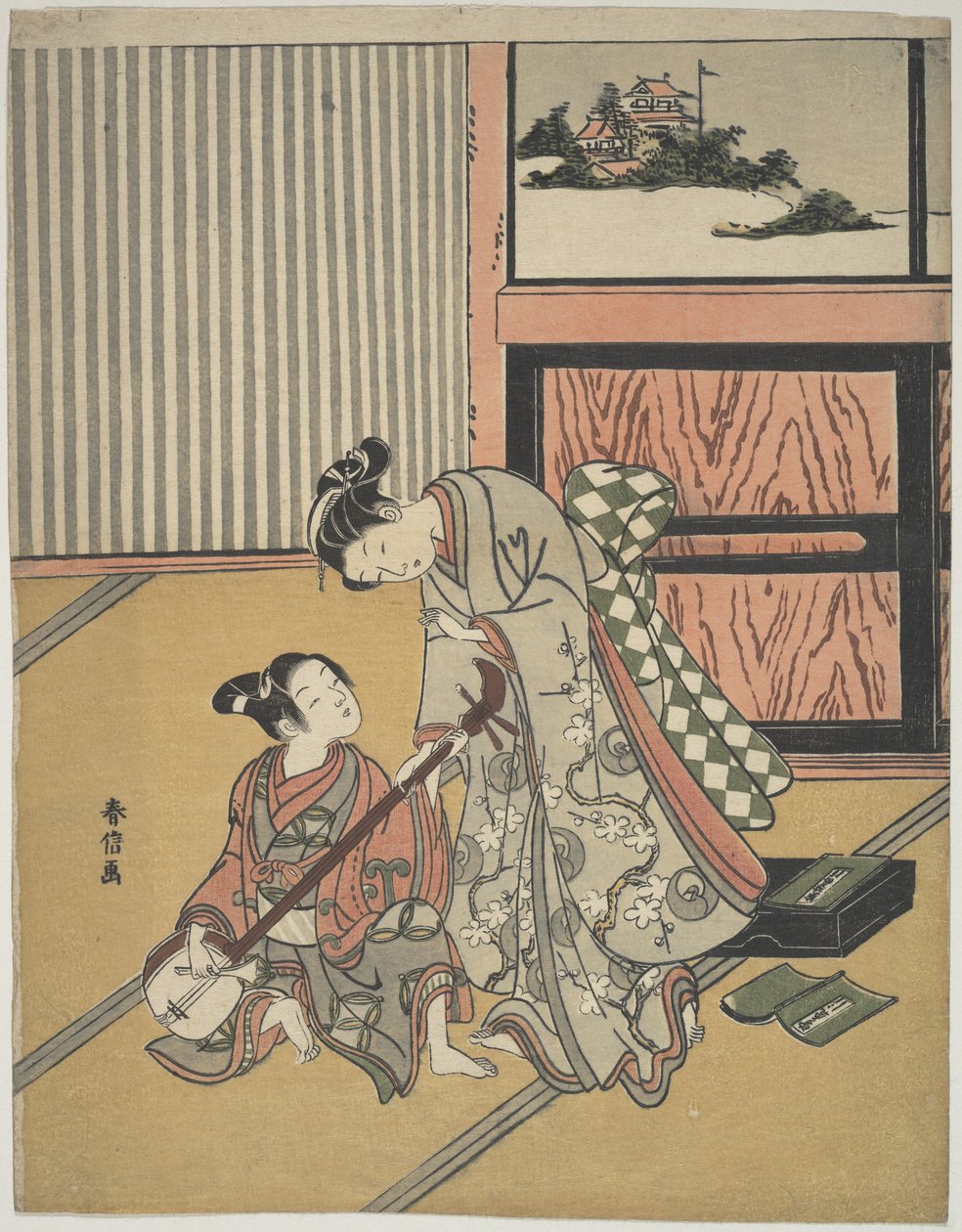 La lezione di musica da Suzuki Harunobu