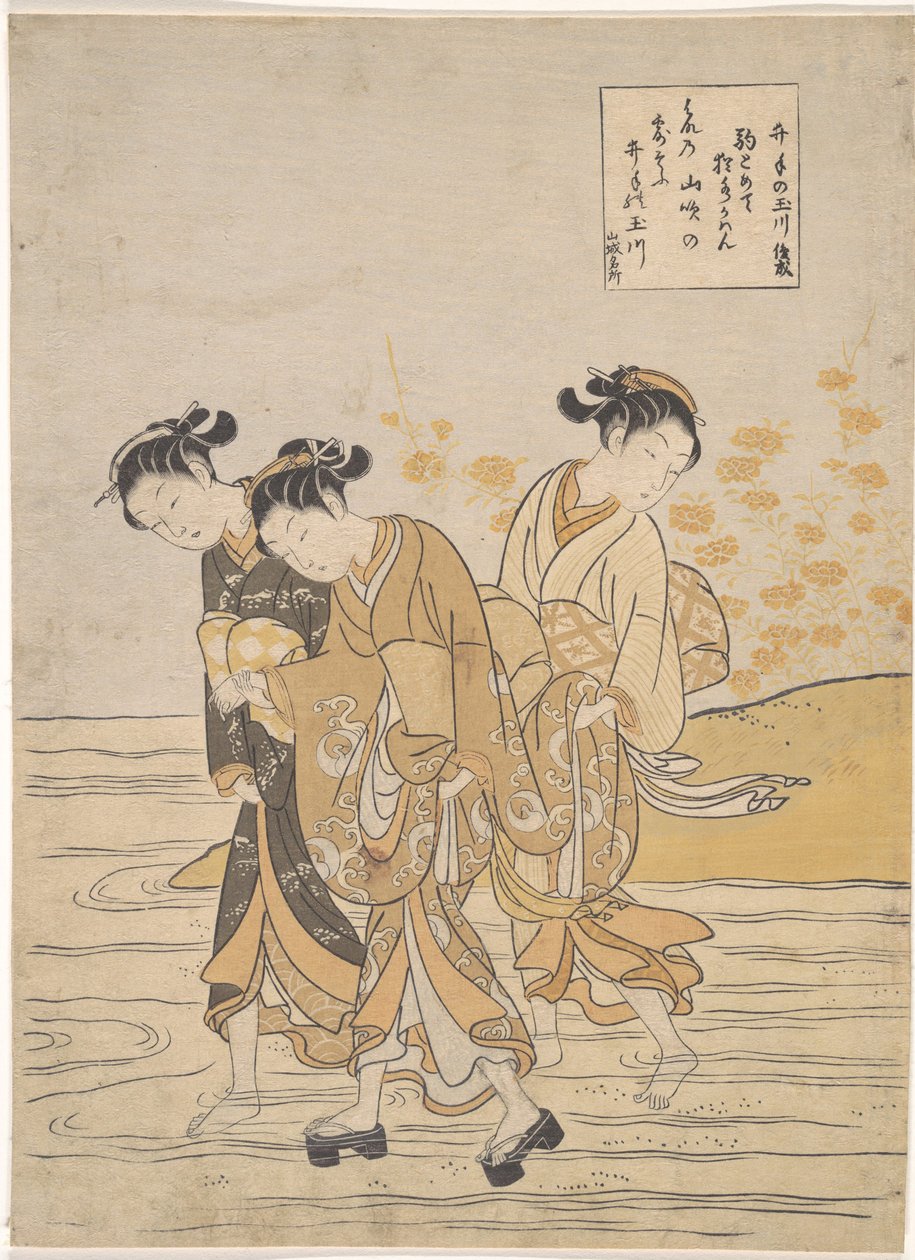 Le arti orientali: Il fiume Tama a Ide, provincia di Yamashiro da Suzuki Harunobu