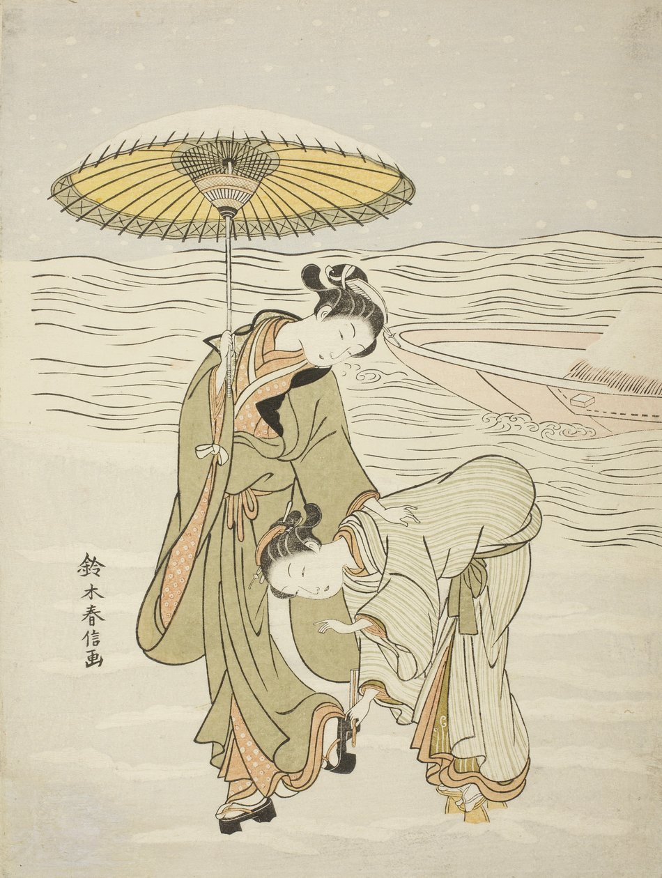 Il Geta Bloccato dalla Neve, c.1767-68 da Suzuki Harunobu