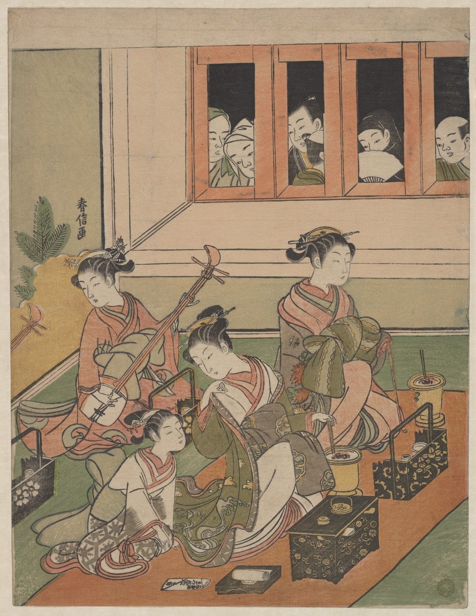 Gli osservatori e gli osservati da Suzuki Harunobu