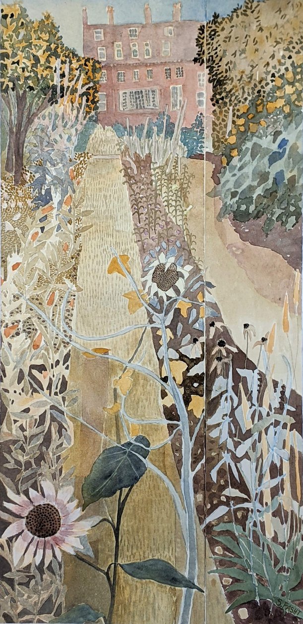Giardino di fine estate, 2020 (acquerello su carta) da Suzy Fasht