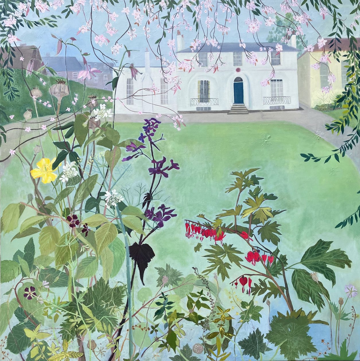 Primavera a casa di Keats, 2025 (olio su tela) da Suzy Fasht