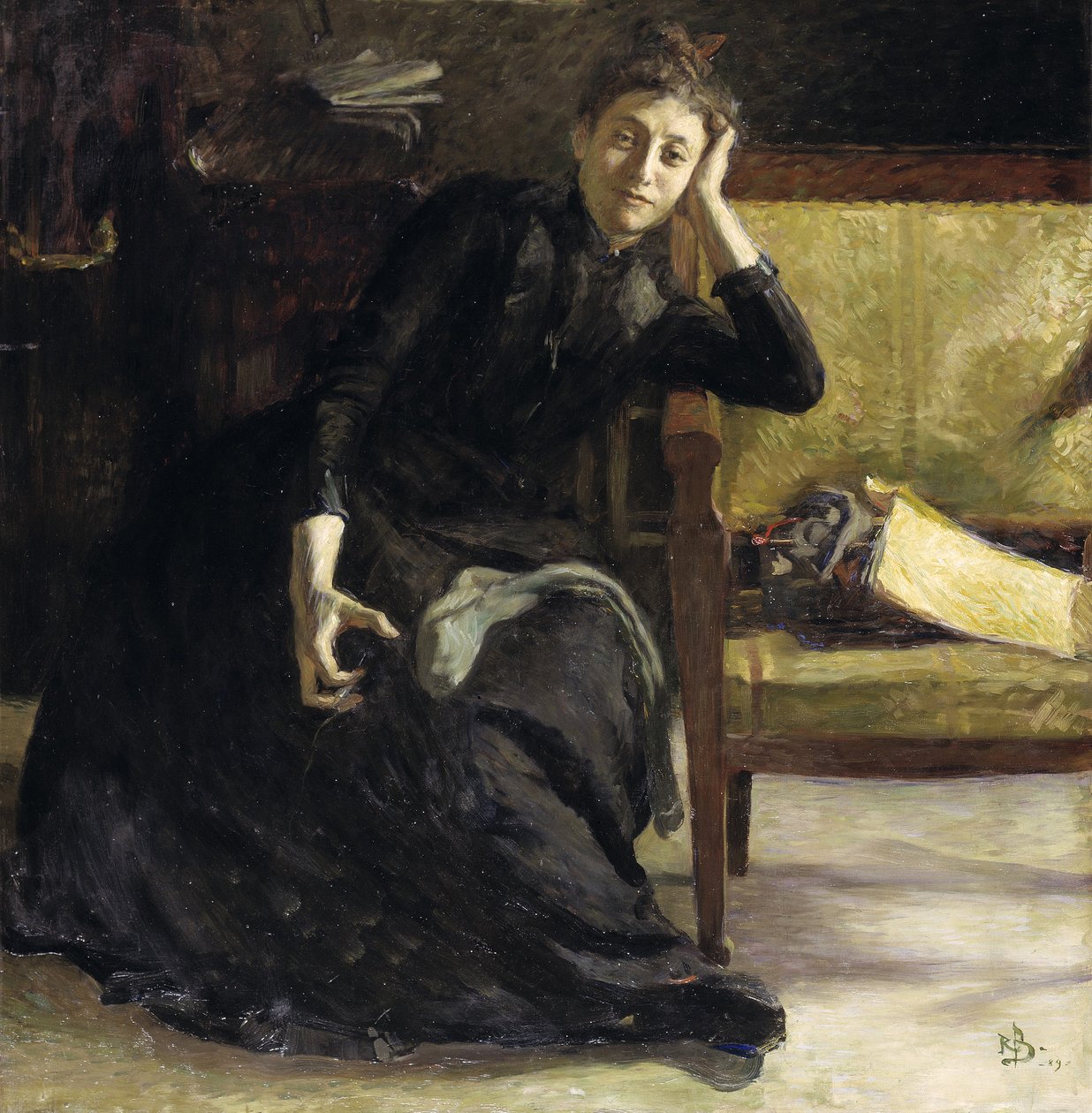 Ritratto della pittrice svedese Eva Bonnier da Sven Richard Bergh