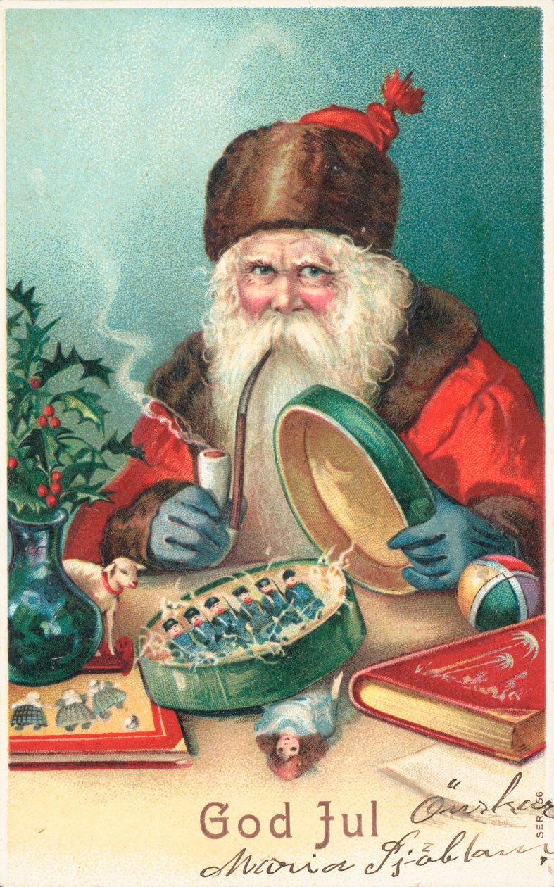 Biglietto di Natale svedese (litografia a colori) da Swedish School