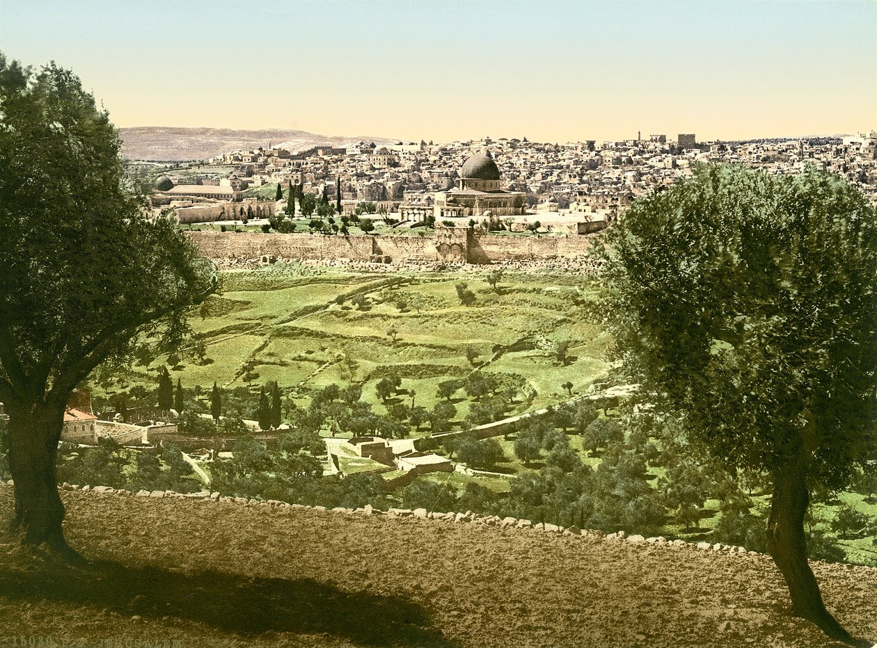 Veduta generale di Gerusalemme da Est da Swiss Photographer
