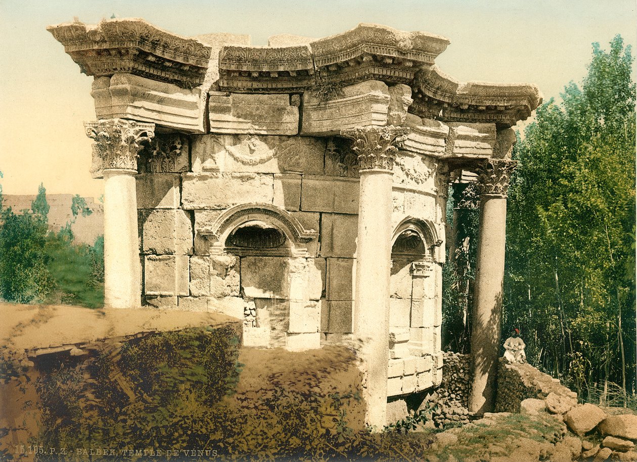 Il tempio circolare unico a Baalbek, noto come Tempio di Venere da Swiss Photographer