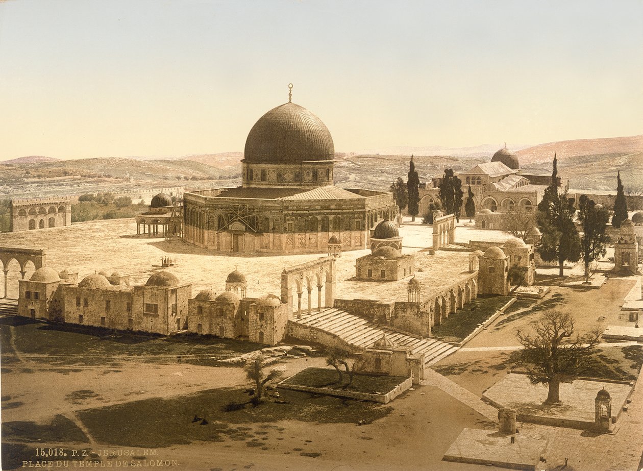 Veduta del Monte del Tempio con la Cupola della Roccia e la Moschea di El Aqsa, Gerusalemme da Swiss Photographer