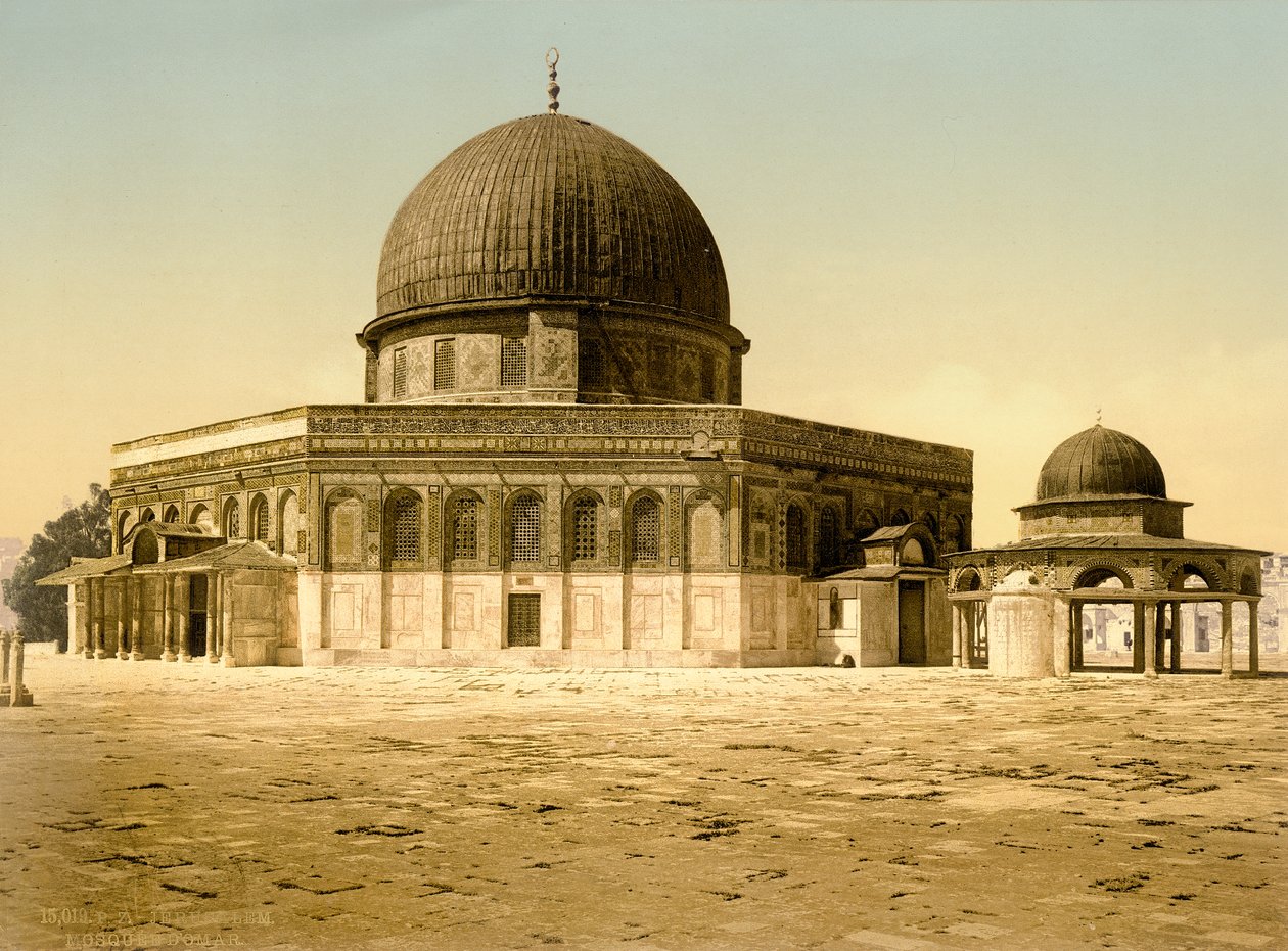 Veduta del Monte del Tempio con la Cupola della Roccia e la Moschea di El Aqsa, Gerusalemme da Swiss Photographer