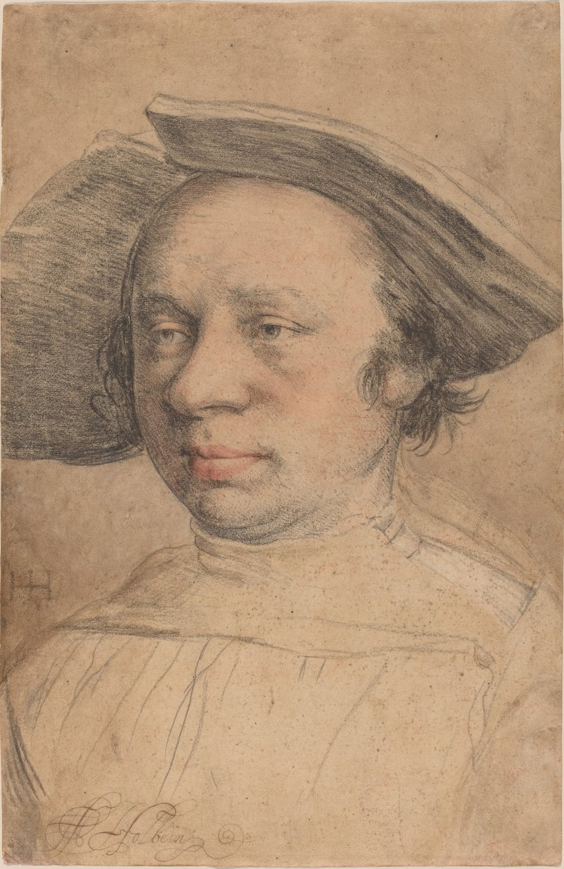Ritratto di un uomo con cappello a tesa larga da Swiss 16th Century after Hans Holbein the Younger