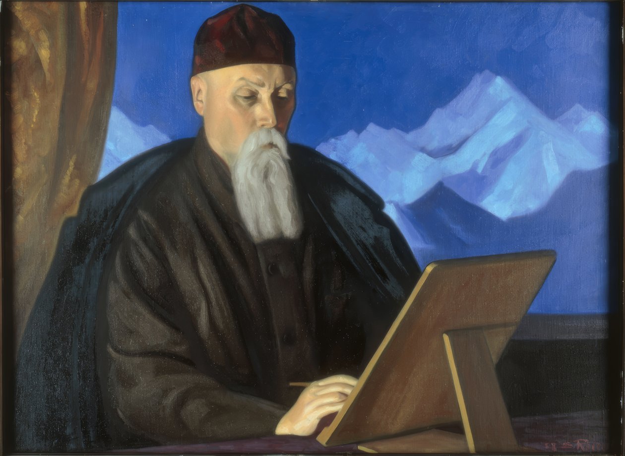 Ritratto del pittore Nicholas Roerich da Swjatoslaw Nikolajewitsch Roerich