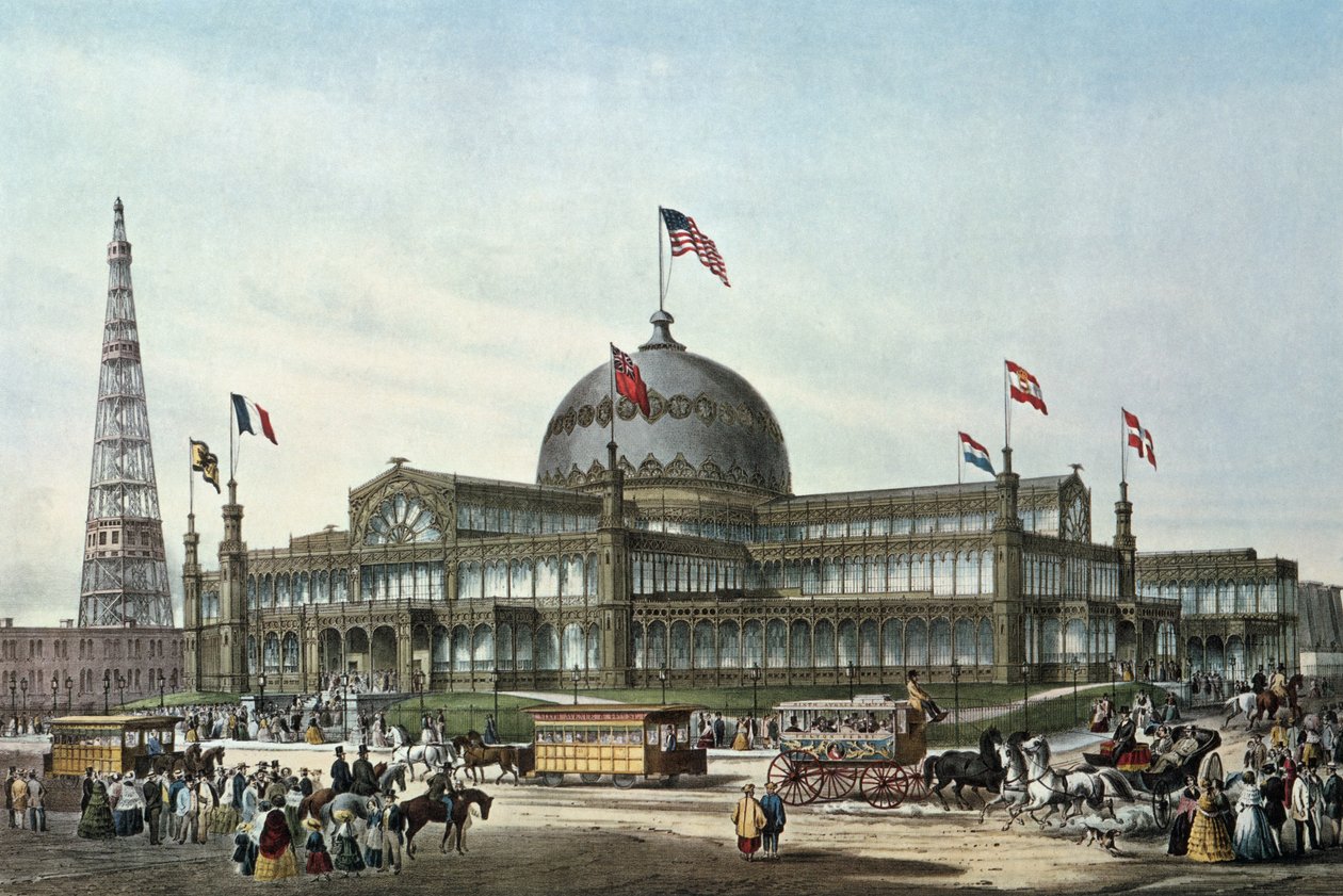 New York Crystal Palace, costruito per la Fiera Mondiale del 1853 da Sydney Currie