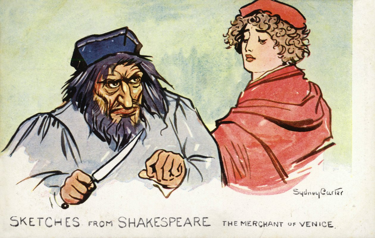 Il mercante di Venezia, di William Shakespeare (litografia a colori) da Sydney Carter