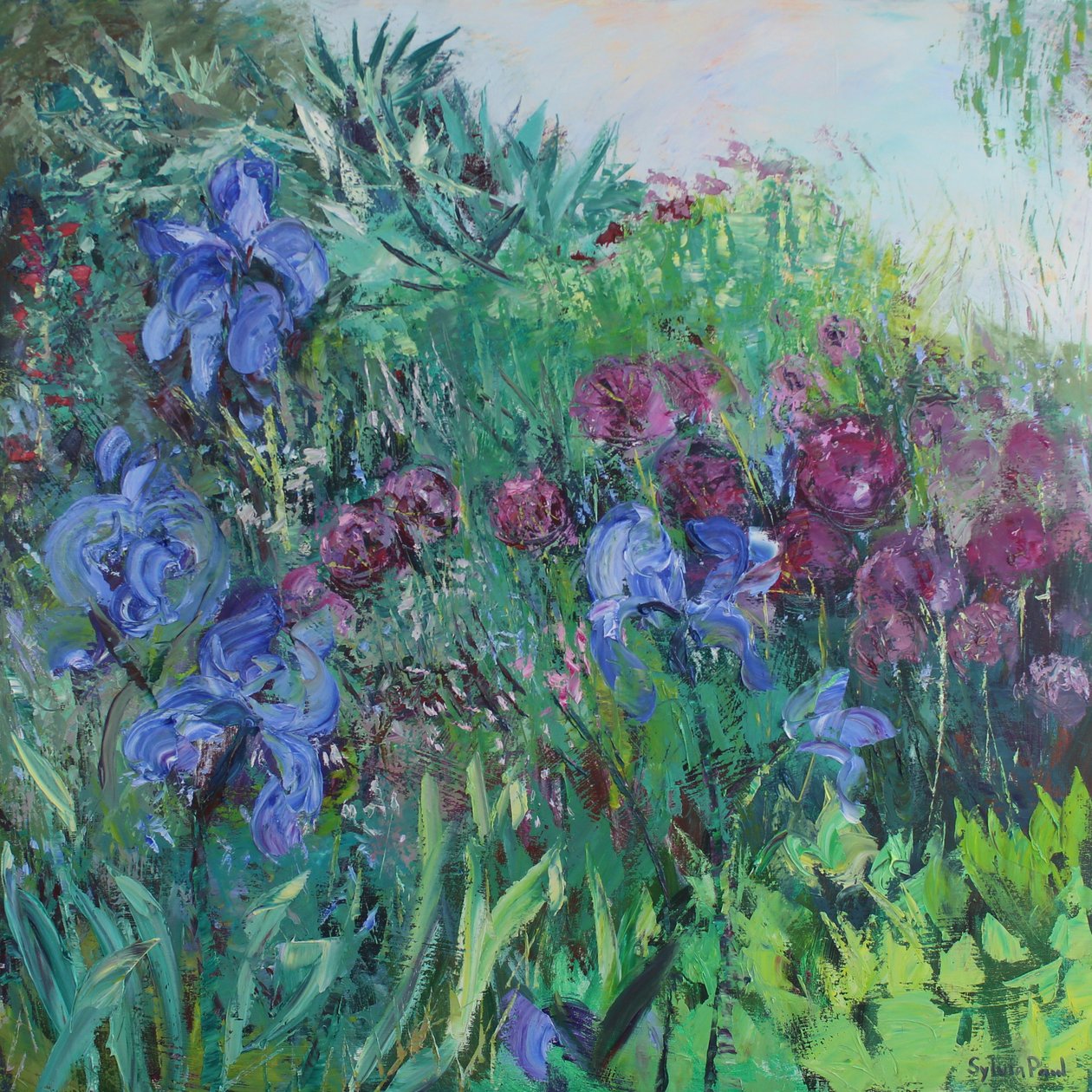 Iris con Allium da Sylvia Paul