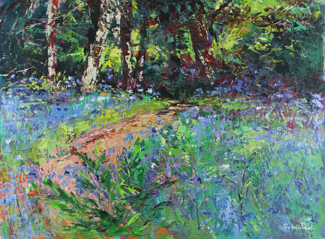 Woodland Wander, 2021 (olio su tela) da Sylvia Paul