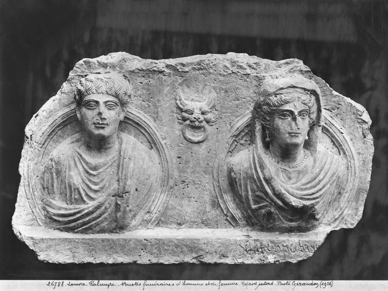 Rilievo funerario di una coppia, da Palmira, Siria da Syrian