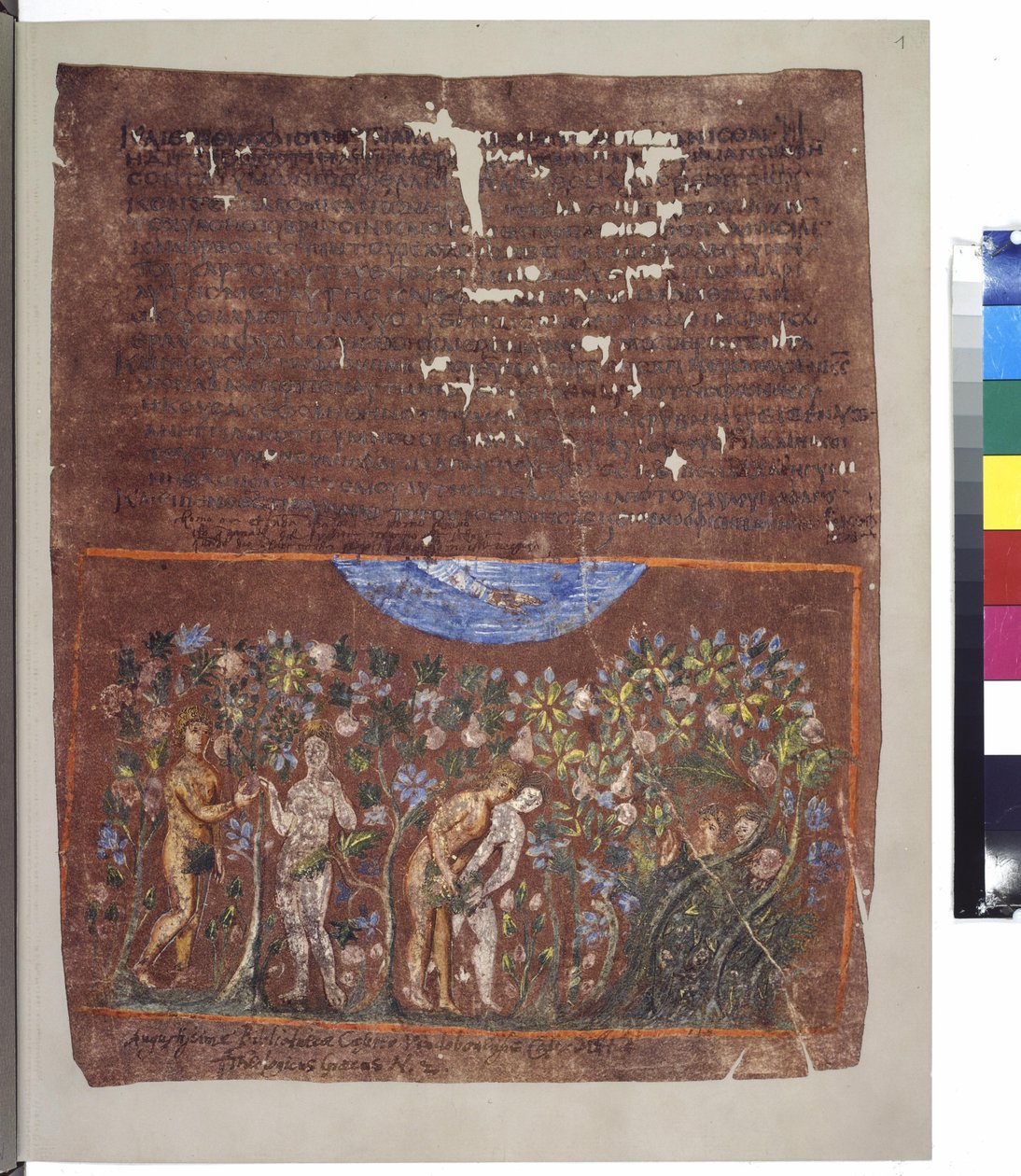 Pagina intera: testo e miniatura: La caduta dell