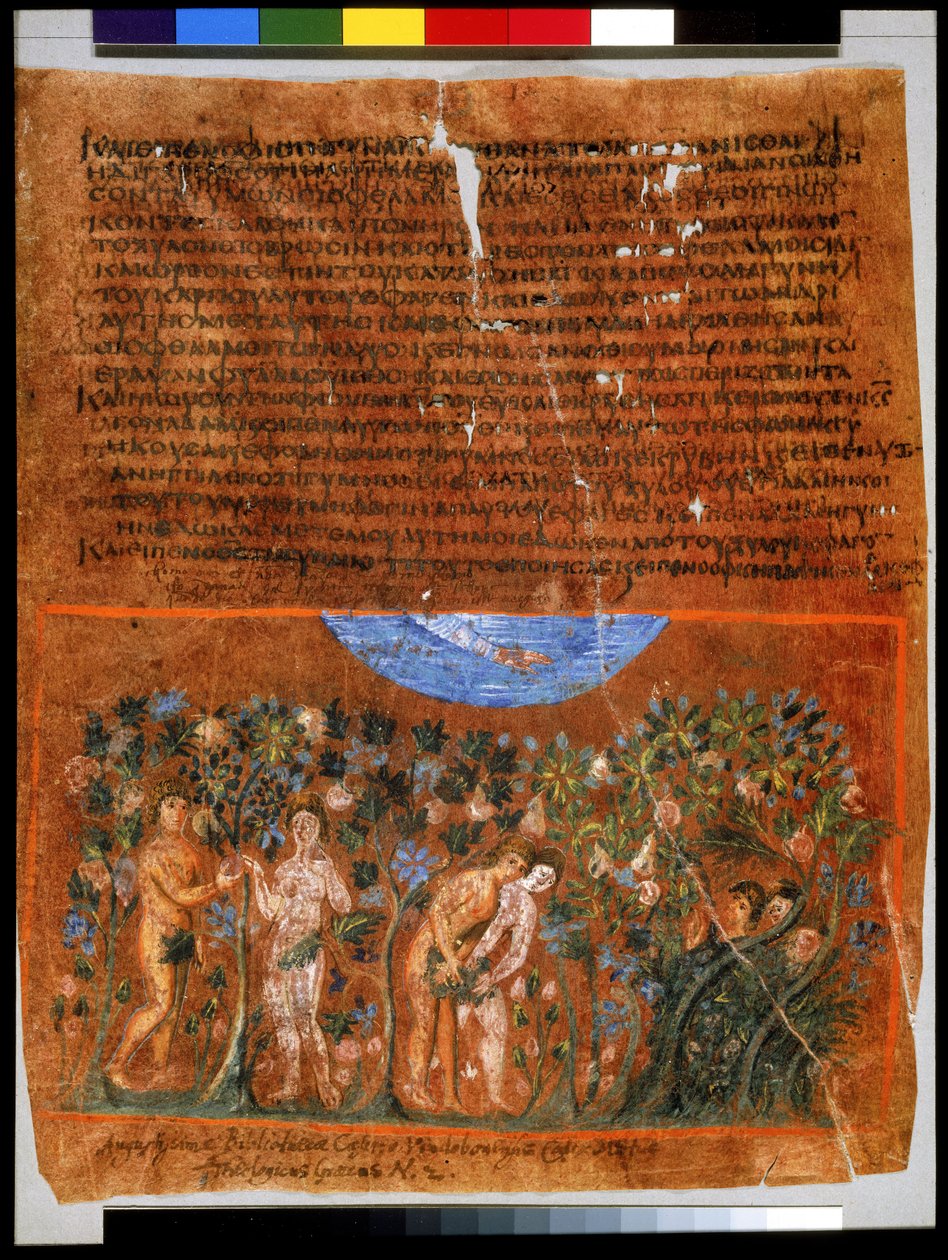 Pagina intera: testo e miniatura: La caduta dell