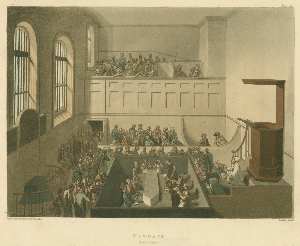 Cappella di Newgate, 1809 da Pugin and Rowlandson