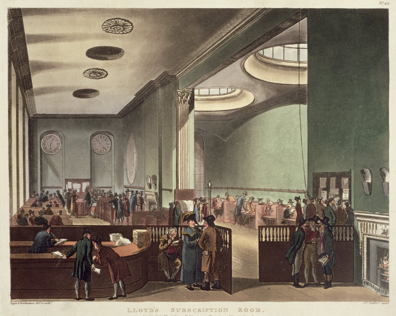 Royal Exchange, Lloyds Subscription Room, da 