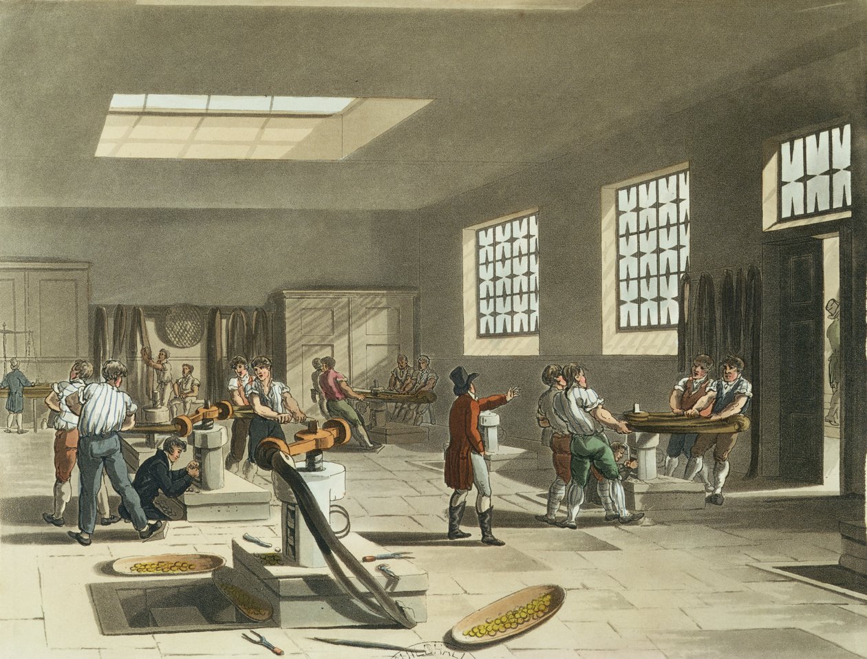 Zecca reale, sala di stampaggio da 