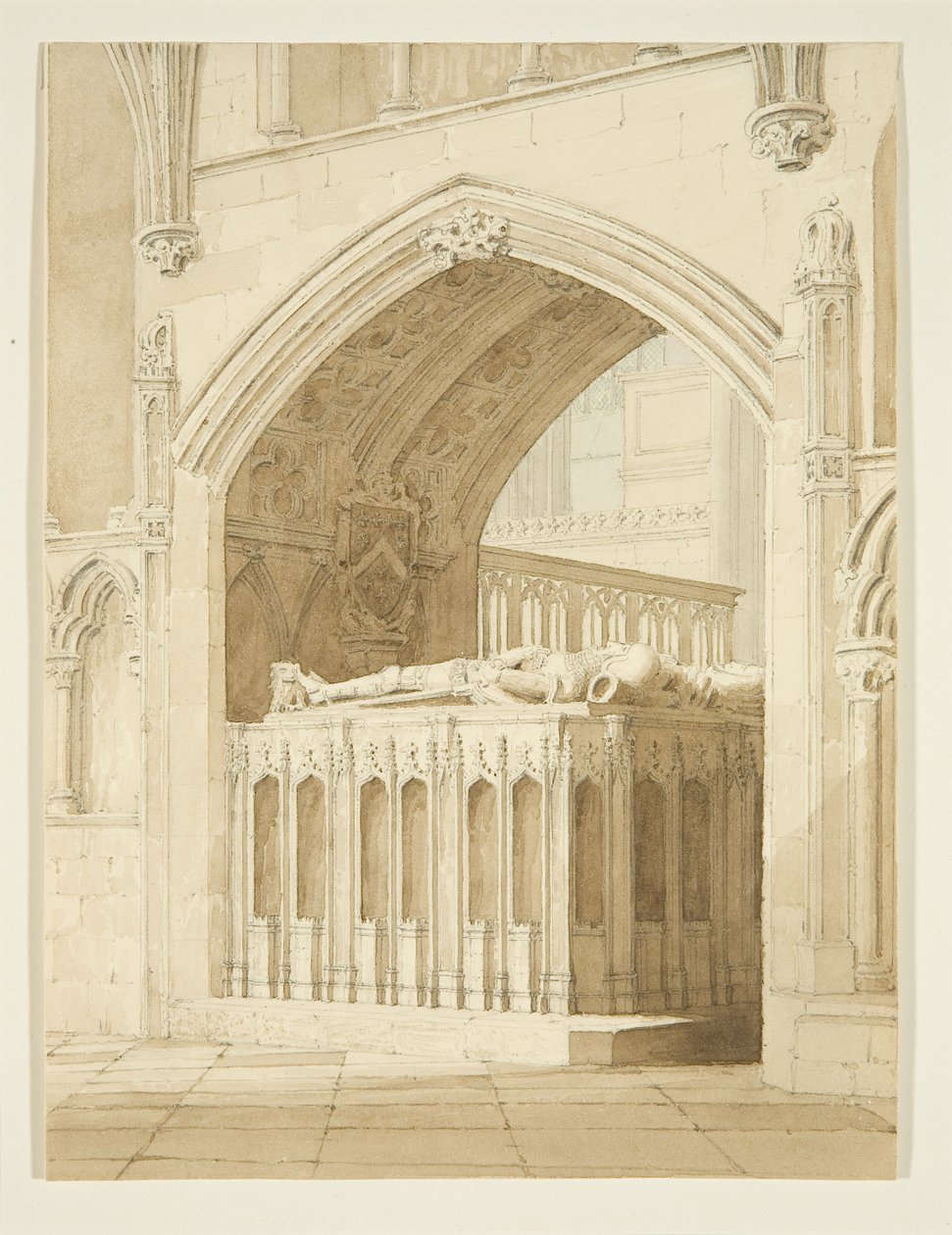 Tomba di Robert Fitzharding, morto nel 1170, nella Cattedrale di Bristol da T.H. Clarke