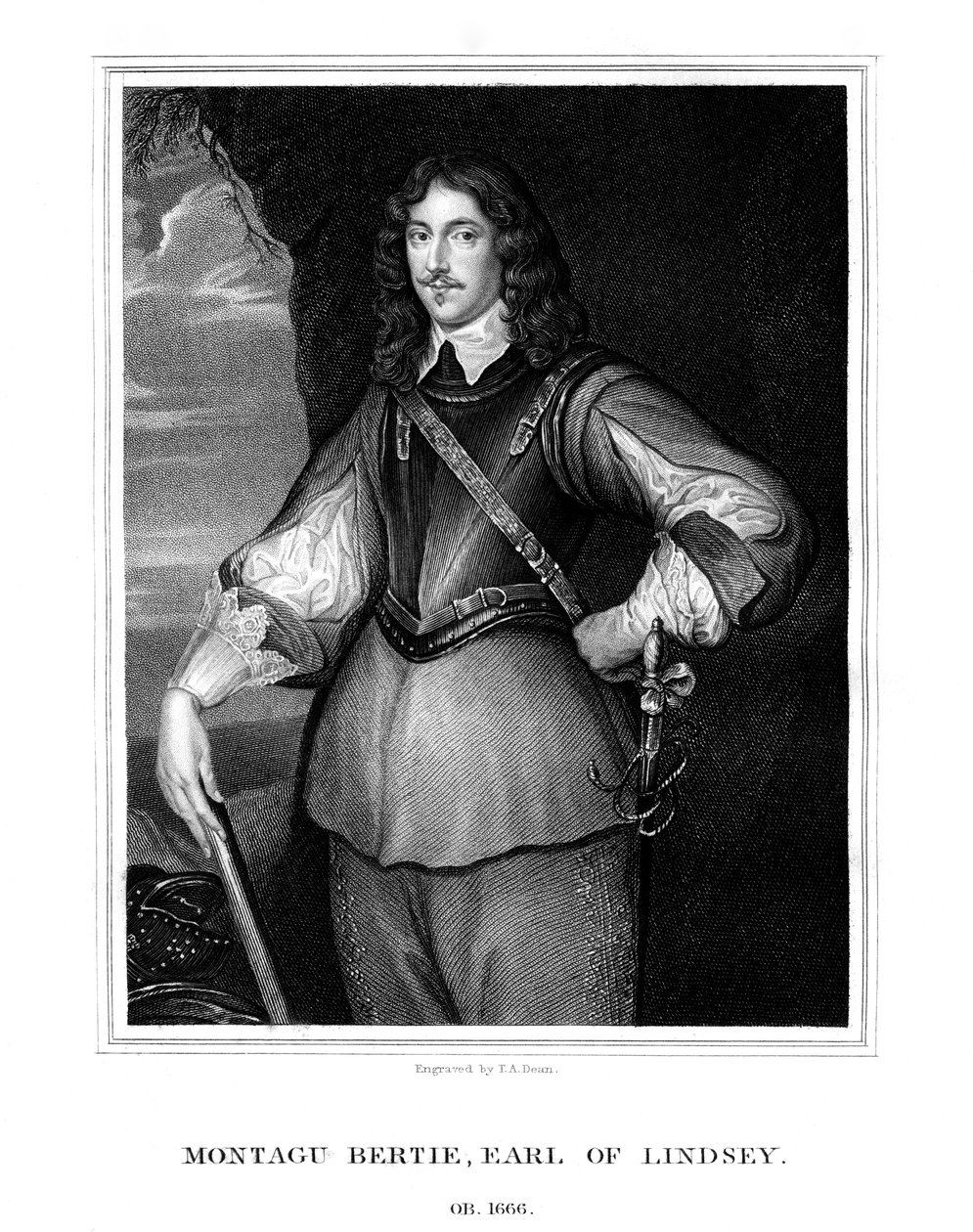 Montagu Bertie, 2° Conte di Lindsey, 1826 da T. A. Dean