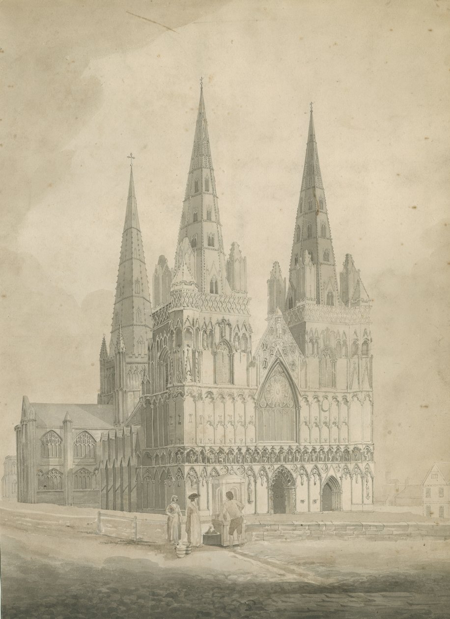 Cattedrale di Lichfield - Facciata ovest da T Carter