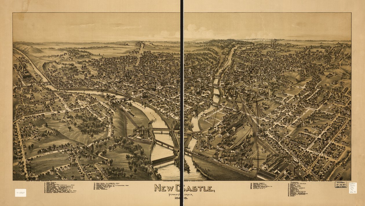 New Castle, Pennsylvania 1896 da T. M. Fowler