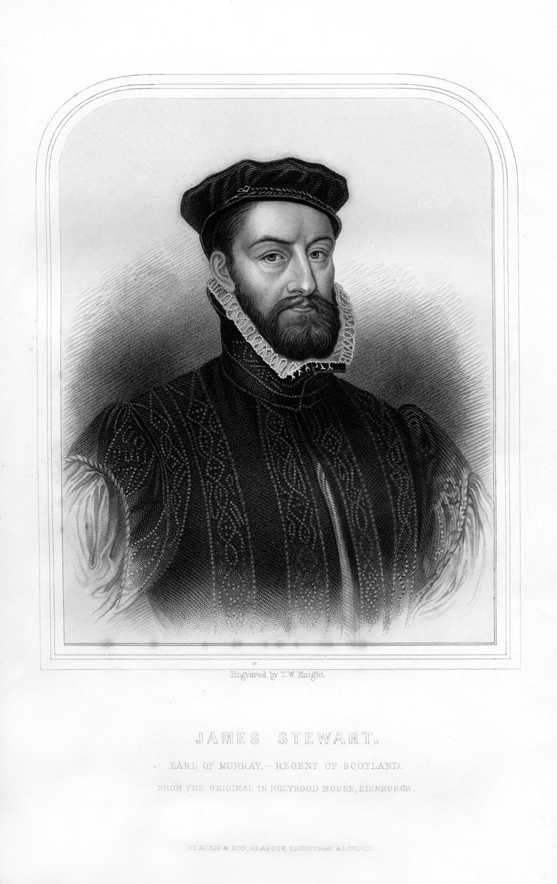 James Stewart, 1° Conte di Moray, Reggente di Scozia, 1870 da T. W. Knight