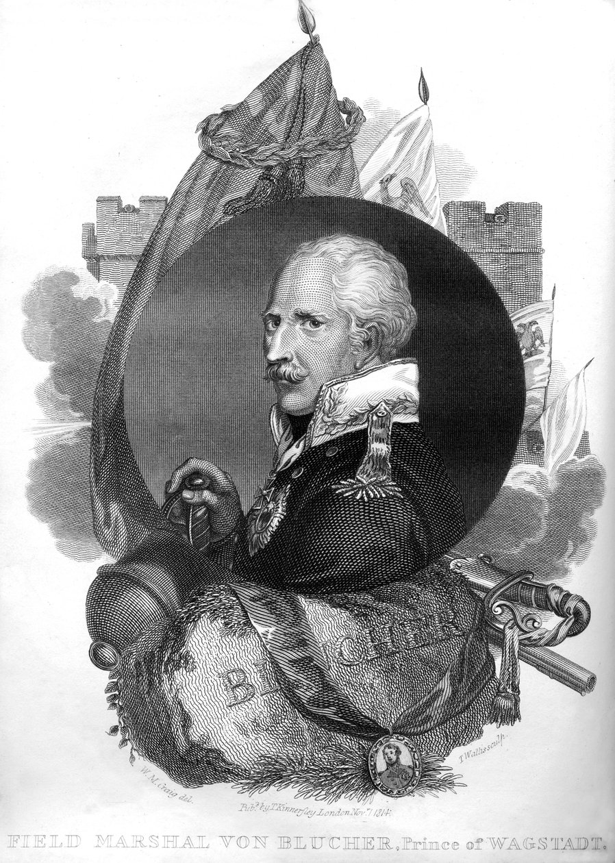 Maresciallo di Campo von Blucher, Principe di Wagstadt, 1816 da T. Wallis