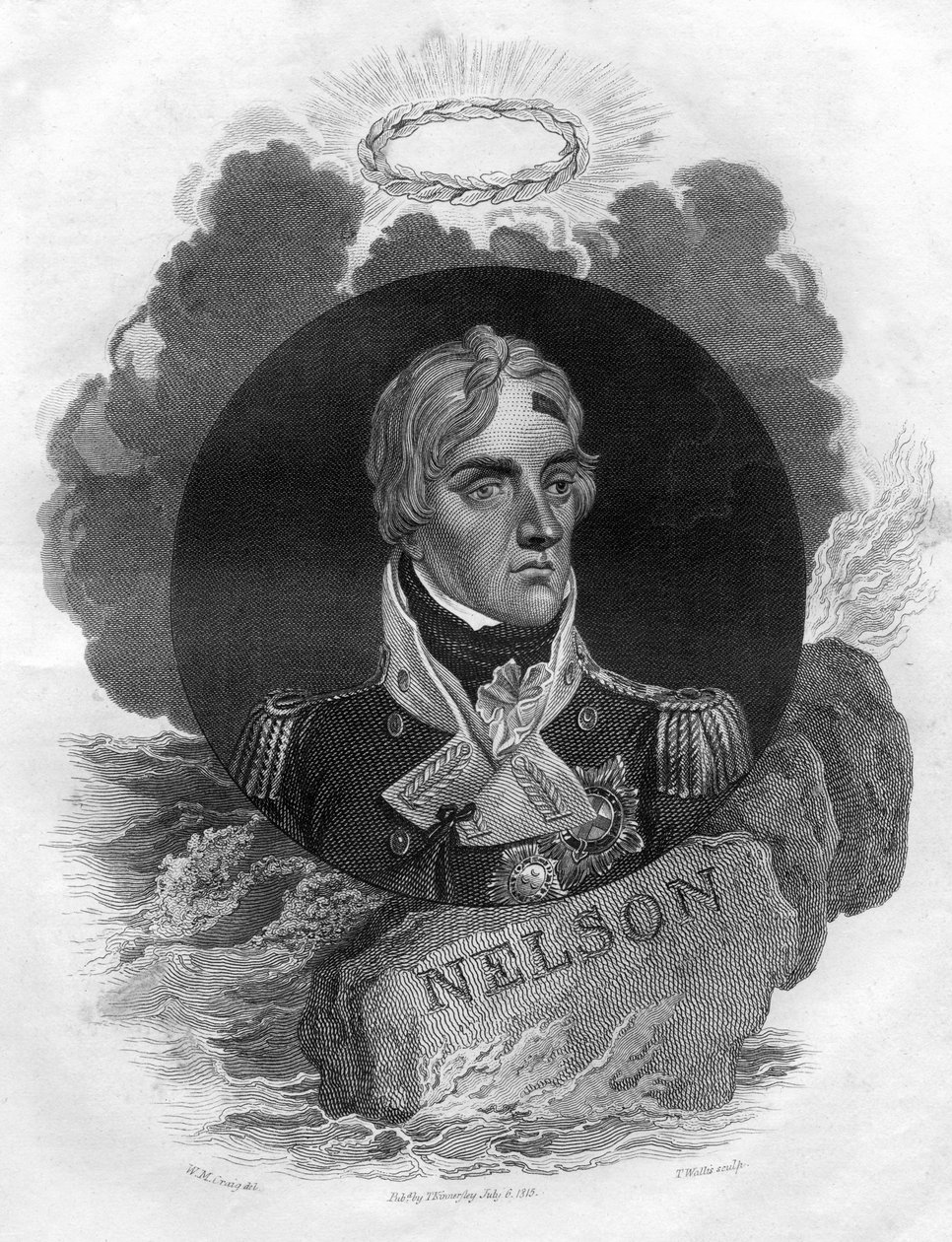 Lord Horatio Nelson, comandante navale inglese, 1816 da T. Wallis