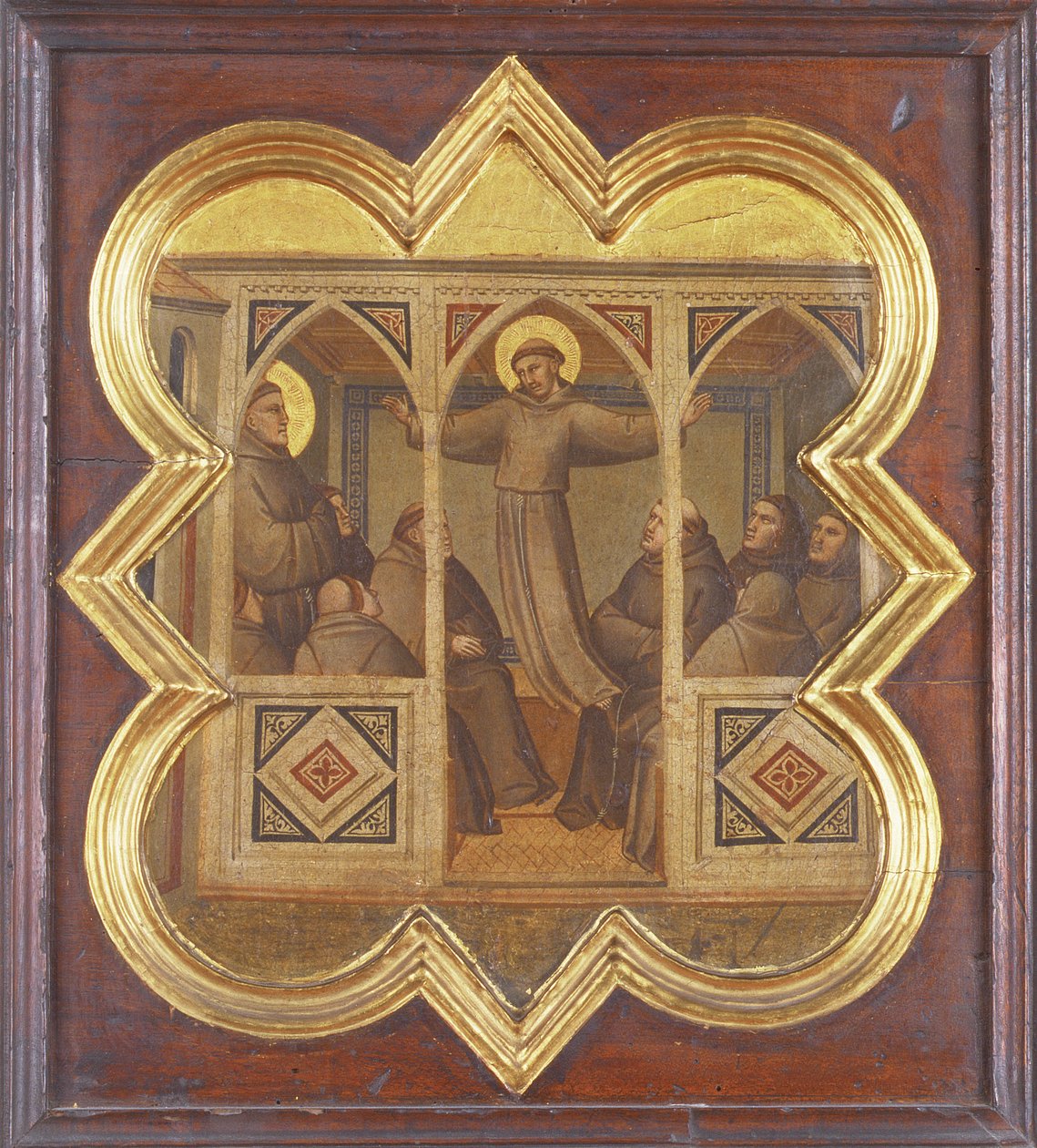 Apparizione di San Francesco ai suoi seguaci da Taddeo Gaddi