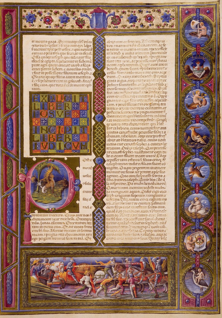 Incipit dal Libro dei Giudici, dal Volume I della Bibbia di Borso d