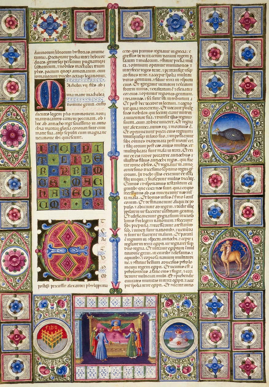 Incipit dal Libro del Profeta Aggeo, dal Volume II della Bibbia di Borso d