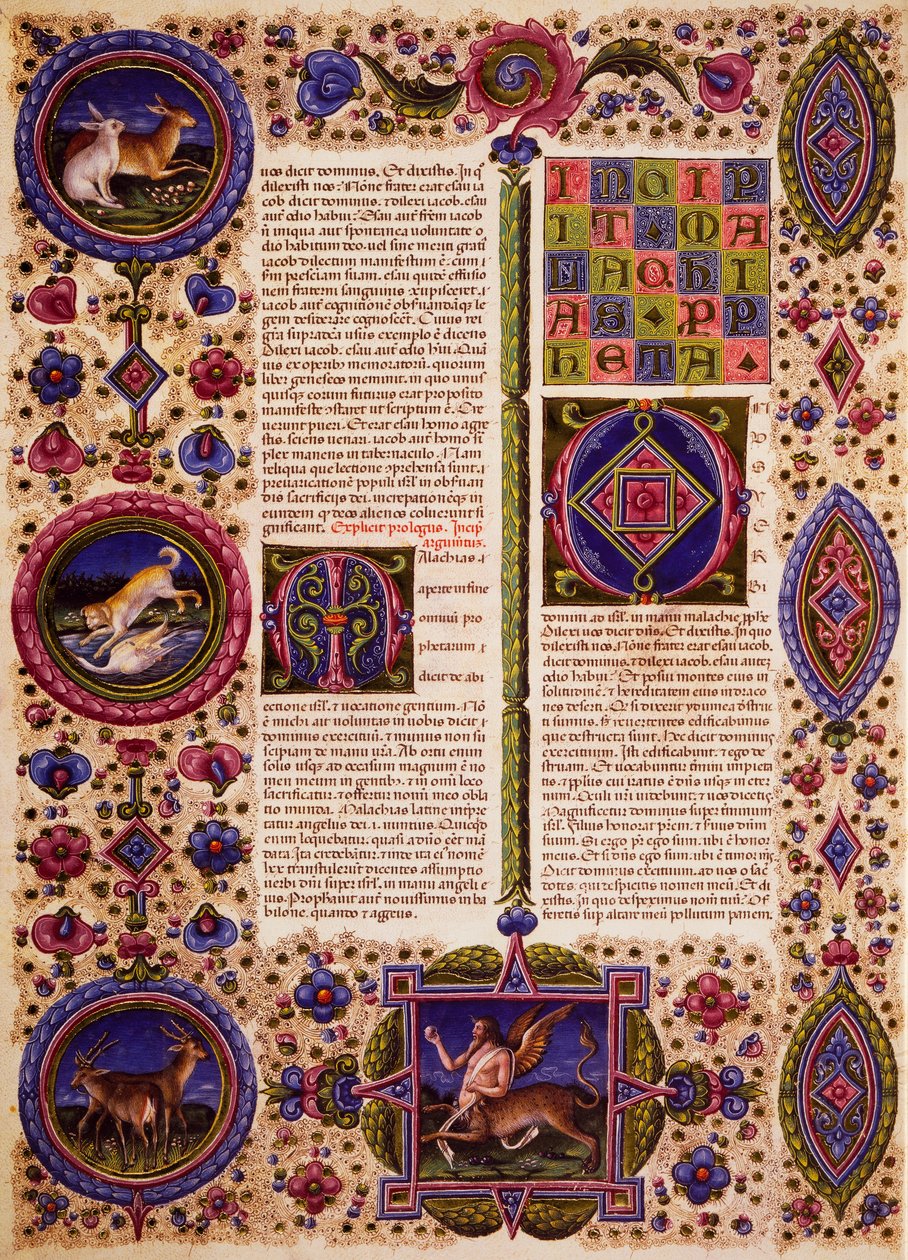 Incipit dal Libro di Sofonia, dal Volume II della Bibbia di Borso d