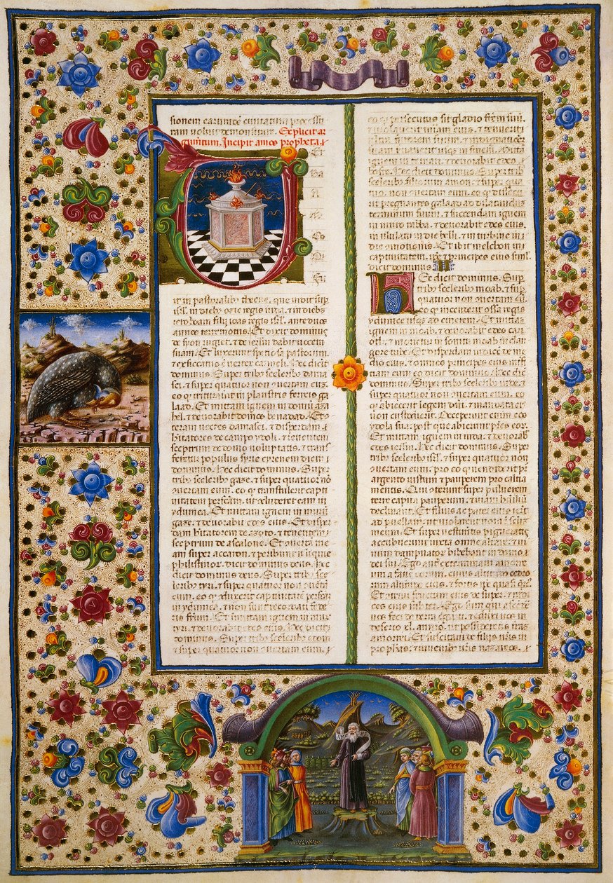 Incipit dal Primo Libro dei Maccabei, dal Volume I della Bibbia di Borso d