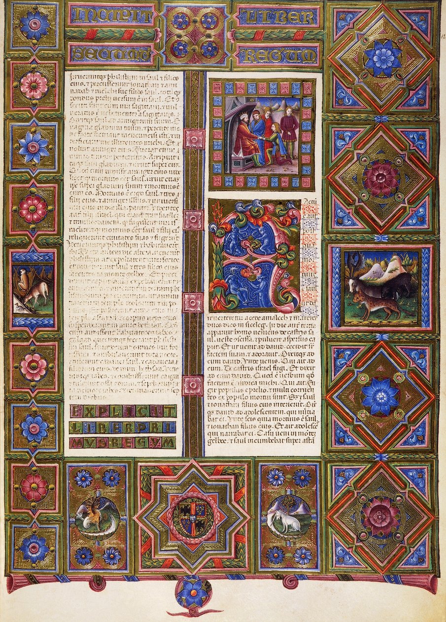Incipit dal Secondo Libro di Samuele, dal Volume I della Bibbia di Borso d