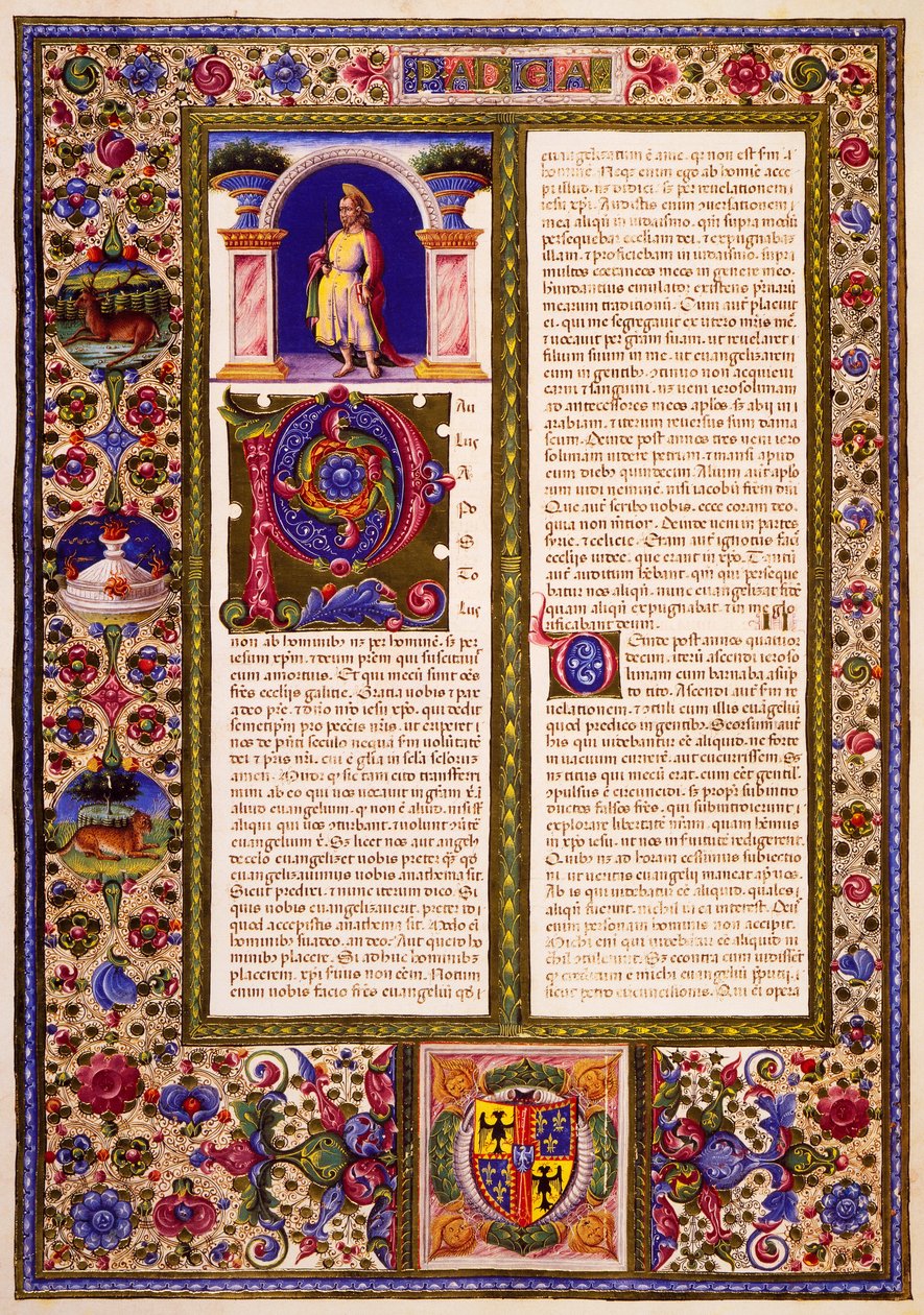 Lettera di Paolo ai Galati, dal Volume II della Bibbia di Borso d
